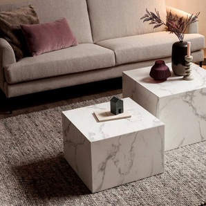 SalesFever Couchtisch (Set, 2-St., 2er Set), in Marmoroptik