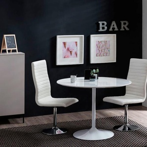 SalesFever Essgruppe, (Set, 5 tlg.), bestehend aus Tulpentisch und Drehstühlen