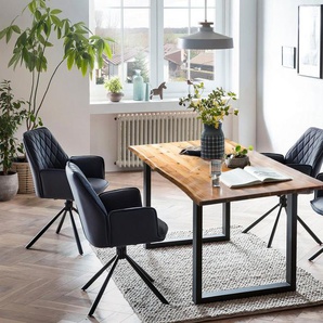 SalesFever Essgruppe, (Set, 5-tlg), Stühle mit 360 Grad Drehplatte unter der Sitzfläche