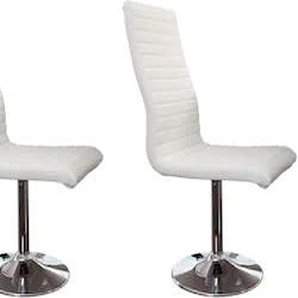 Essgruppe SALESFEVER Sitzmöbel-Sets Gr. Kunstleder, Essgruppe 5 tlg. 160/200x90 cm, weiß (weiß, chrom, weiß, chromfarben) Essgruppen Tisch mit Ausziehfunktion