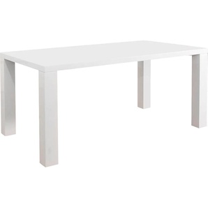 Esstisch SALESFEVER Tische Gr. B/H/T: 180 cm x 76 cm x 90 cm, 180x90 cm, weiß Esstisch Rechteckige Esstische rechteckig Tisch in edlem Hochglanz