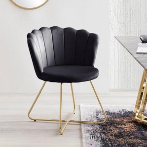 SalesFever Polsterstuhl (Set, 2 St), Muschel-Design