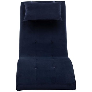 SalesFever Relaxliege Samt blau