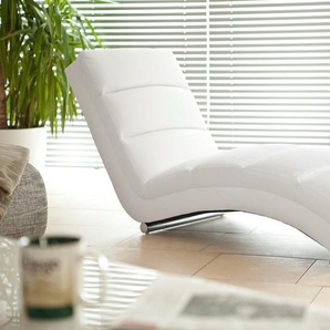 Relaxsessel SALESFEVER Sessel Gr. Lederoptik, B/H/T: 62 cm x 82 cm x 176 cm, weiß Lesesessel und Relaxsessel
