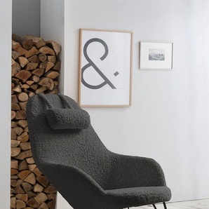 Schaukelsessel SALESFEVER Sessel Gr. Polyester, Wippfunktion, B/H/T: 67 cm x 107 cm x 105 cm, grau Schaukelsessel Sessel mit Bezug in Teddyfell-Optik