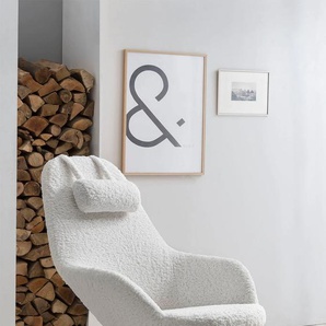 Schaukelsessel SALESFEVER Sessel Gr. Polyester, Wippfunktion, B/H/T: 67 cm x 107 cm x 105 cm, weiß Schaukelsessel Sessel mit Bezug in Teddyfell-Optik