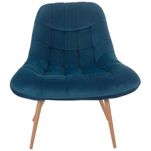 SalesFever Sessel XXL Samt/Holzoptik
