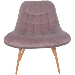 SalesFever Sessel XXL Samt/Holzoptik