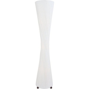 SalesFever Stehlampe Marius, ohne Leuchtmittel, Gedrehter Plissee Lampenschirm aus Latex, Gestell Edelstahl
