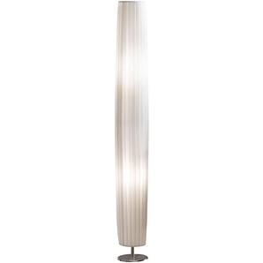 SalesFever Stehlampe Oliver, ohne Leuchtmittel, Plissee Lampenschirm, verchromtes Metall