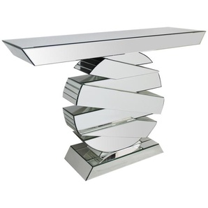 SalesFever Tisch mit Spiegelglas / Sockel rund