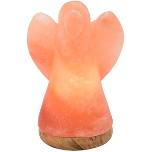 Salzkristall-Tischlampe HIMALAYA SALT DREAMS Engel Lampen Gr. Höhe: 19 cm, orange Dekoleuchten Handgefertigt aus Salzkristall - jeder Stein ein Unikat, H: ca.19 cm