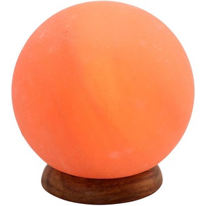 Salzkristall-Tischlampe HIMALAYA SALT DREAMS Planet Lampen Gr. Höhe: 16 cm, orange Dekoleuchten Handgefertigt aus Salzkristall - jeder Stein ein Unikat, ca.1,9 kg