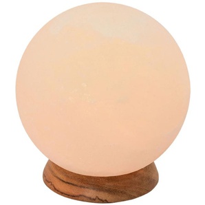 Salzkristall-Tischlampe HIMALAYA SALT DREAMS Planet Lampen Gr. Höhe: 18,8 cm, weiß Dekoleuchten Handgefertigt aus Salzkristall - jeder Stein ein Unikat, ca.3 kg