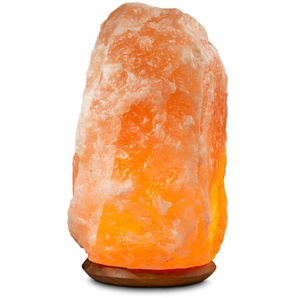 Salzkristall-Tischlampe HIMALAYA SALT DREAMS Rock Lampen Gr. Ø 25 cm Höhe: 40 cm, orange Dekoleuchten Handgefertigt aus Salzkristall - jeder Stein ein Unikat, ca.25-30 kg
