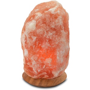 Salzkristall-Tischlampe HIMALAYA SALT DREAMS Rock Lampen Gr. Ø 15 cm Höhe: 23 cm, orange Dekoleuchten Handgefertigt - jeder Stein ein Unikat, H: ca.23 cm, ca.4-6 kg