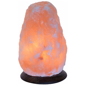 Salzkristall-Tischlampe HIMALAYA SALT DREAMS Rock Lampen Gr. Höhe: 17 cm, orange Dekoleuchten Handgefertigt aus Salzkristall - jeder Stein ein Unikat, ca.1,7 kg