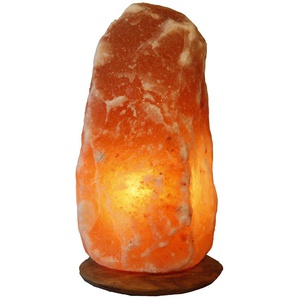 Salzkristall-Tischlampe HIMALAYA SALT DREAMS Rock Lampen Gr. Ø 16 cm Höhe: 29 cm, orange Dekoleuchten Handgefertigt - jeder Stein ein Unikat, H: ca.29 cm, ca.7-10 kg