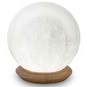 Salzkristall-Tischlampe HIMALAYA SALT DREAMS USB-Ball Lampen weiß Dekoleuchten Handgefertigt aus Salzkristall - jeder Stein ein Unikat, ca. 2,3 kg