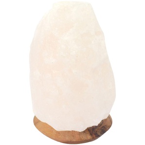Salzkristall-Tischlampe HIMALAYA SALT DREAMS USB-Rock Lampen Gr. Ø 7 cm Höhe: 13 cm, weiß Dekoleuchten Handgefertigt aus Salzkristall - jeder Stein ein Unikat, H: ca.13 cm