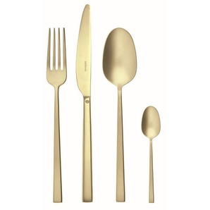 Sambonet Besteckset Rock Antique, Gold, Metall, 24-teilig, lebensmittelecht, Essen & Trinken, Besteck, Besteck-Sets