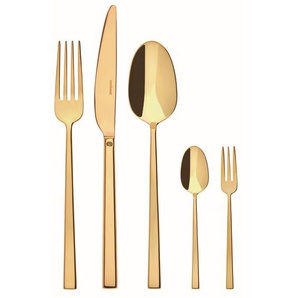 Sambonet Besteckset Rock, Gold, Metall, 60-teilig, lebensmittelecht, Essen & Trinken, Besteck, Besteck-Sets