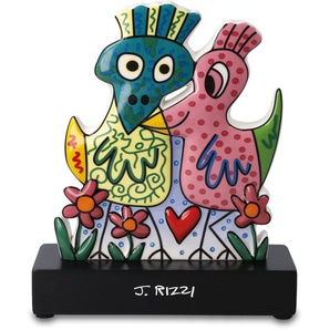 Sammelfigur GOEBEL Figur James Rizzi - Love Birds Dekofiguren Gr. B/H/T: 14 cm x 17 cm x 5 cm, Vögel, bunt Sammlerfiguren