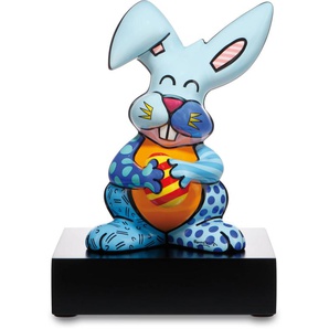 Sammelfigur GOEBEL Figur Romero Britto - Blue Rabbit Dekofiguren Gr. B/H/T: 23 cm x 32 cm x 20 cm, Hase, bunt Sammlerfiguren