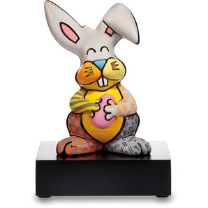 Sammelfigur GOEBEL Figur Romero Britto - Grey Rabbit Dekofiguren Gr. B/H/T: 16 cm x 23 cm x 13 cm, Hase, bunt Sammlerfiguren