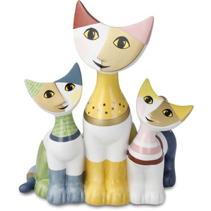 Sammelfigur GOEBEL Figur Rosina Wachtmeister - Famiglia felice Dekofiguren Gr. B/H/T: 13 cm x 16 cm x 11 cm, Katzen, bunt Sammlerfiguren Katzen-Trio