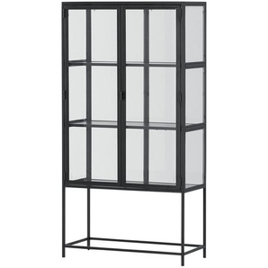 Sammlervitrine  Seano ¦ schwarz ¦ Maße (cm): B: 77 H: 150 T: 35.0