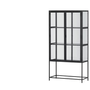Sammlervitrine Sewell | schwarz | 77 cm | 150 cm | cm 35,0 |