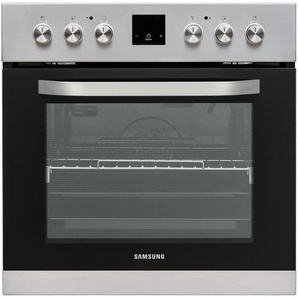 Samsung Herdset , Schwarz, Edelstahl , Metall, Glas , A,A , 59.5x59.5x57.5 cm , Startzeitvorwahl, Digitaldisplay, Elektronikuhr, Bräterzone, Restwärmeanzeige je Kochzone, Zweikreis-Kochzone, Sicherheitsabschaltung, Versenkknebel, Backofenbeleuchtung ,