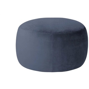 Samt Hocker  Amadi ¦ blau ¦ Maße (cm): B: 60 H: 40