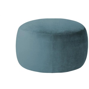 Samt Hocker  Amadi ¦ blau ¦ Maße (cm): H: 40  Ø: 60