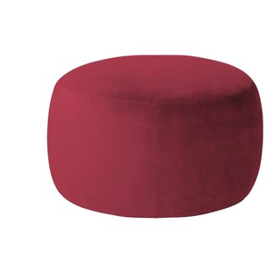 Samt Hocker Amadi - rot - Materialmix - 60 cm - 40 cm | Möbel Kraft