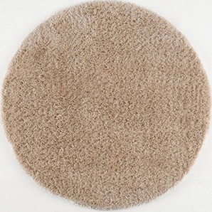 Sanat Hochflor-Teppich Porto, rund, Höhe: 45 mm, Wohnzimmer, Langflor, Shaggy Teppich