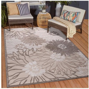 Sanat Teppich Floral 2 Outdoor, rechteckig, Höhe: 6 mm, In- und Outdoor geeignet, Blumen, Balkon, Terrasse, Außenbereich