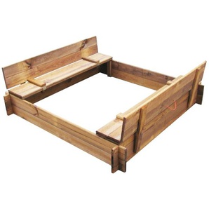 vidaXL Sandkasten Holz Imprägniert Quadratisch