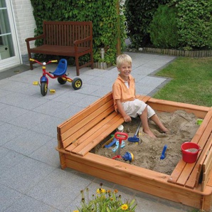 Sandkasten Modell Donald 1,40 x 1,40 m imprägniertes Holz Gartenspielzeug Sand