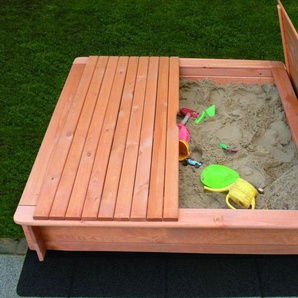 Sandkasten Modell TESSA 1 x 1 m imprägniertes Holz+Abdeckung Gartenspielzeug
