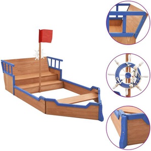 vidaXL Sandkasten Piratenschiff Tannenholz 190x94,5x101 cm
