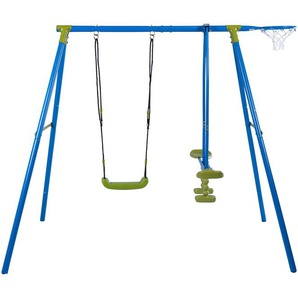 SANDORA Schaukelkombination, Schaukel + Wippe + Ballring, Aufbaumaße H x L x B 180 x 136 x 224 cm