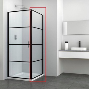 Sanotechnik Duschwand Elite Black Fixglas, Sicherheitsglas, 78,5-80 cm Breite