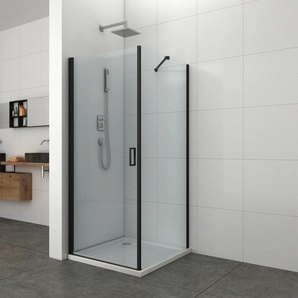 Sanotechnik Duschwand Elite Black, Seitenwand B/H: 89,5 cm x 195 cm, ohne schwarz Duschwände Duschen Bad Sanitär