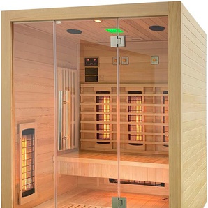 SANOTECHNIK Infrarotkabine NEW YORK Saunen für 3 Personen beige (natur) Infrarotkabinen