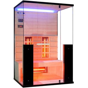 Sanotechnik Infrarotkabine, Schwarz, Holz, Fichte, 125x190x100 cm, Freizeit, Wellness, Infrarotkabinen