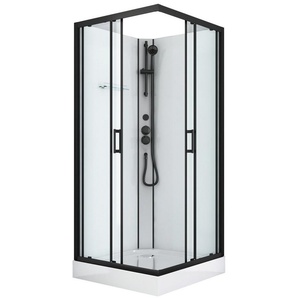 Sanotechnik Komplettdusche DENVER, BxT: 90x90 cm, Einscheibensicherheitsglas