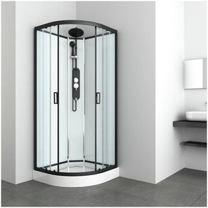 Sanotechnik Komplettdusche EPIC 1, BxT: 90x90 cm, Einscheibensicherheitsglas, 1-tlg., inkl. Brausetasse mit Siphon