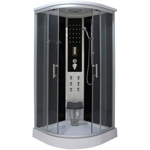 Sanotechnik Komplettdusche Relax, BxT: 90x90 cm, Sicherheitsglas, 1-tlg., mit Sitz